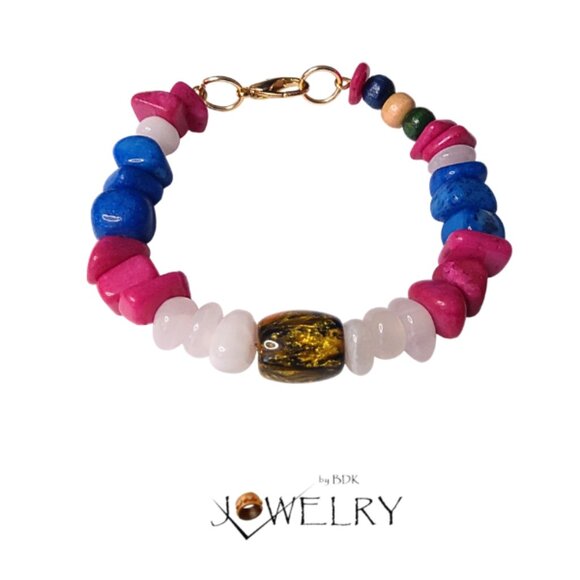 Artistic Chunky Bead Bracelets – Vibrant, Bold, and Unique - Picture 2 of 6